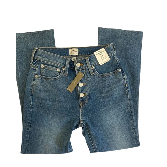 J. Crew Denim - J.Crew women blue jeans size 24 button closure cropped